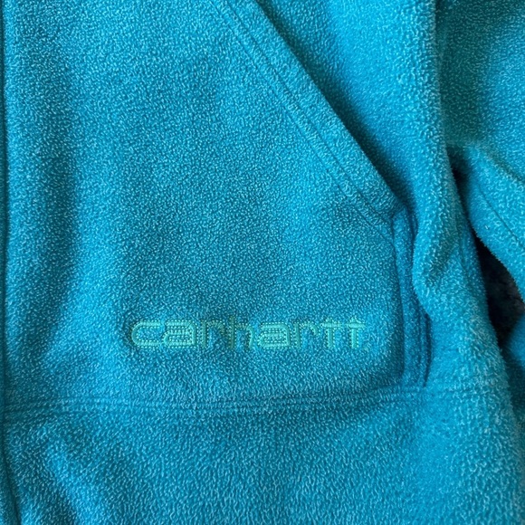 Carhartt Blue Zip-up Fleece Hoodie Small - Picture 4 of 4